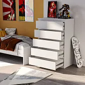 2.05.02.090.1 МАЛЬТА комод 5 ящиков 80х121 белый RU