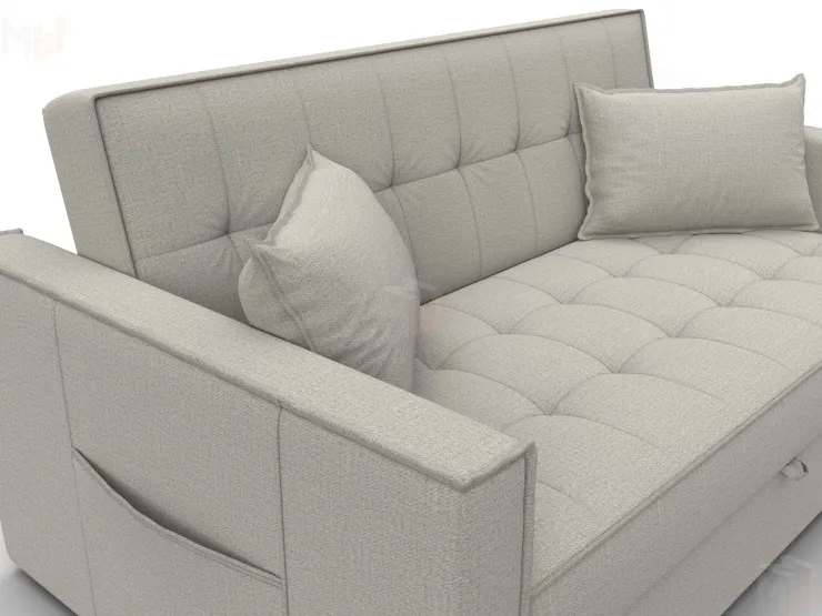 Диван прямой Лига-104 (140) ( Амур 02 бежевый )