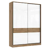 Шкаф-купе Роджина (крафт золотой/белый глянец)