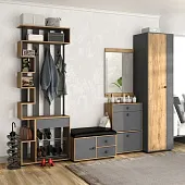 Прихожая Мини-Лайт Вариант 8 Дуб крафт золотой/графит