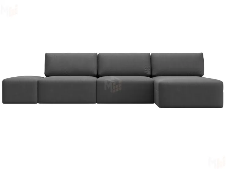 Диван угловой модульный с пуфом Лига-060 НПБ Лонг угол универсальный