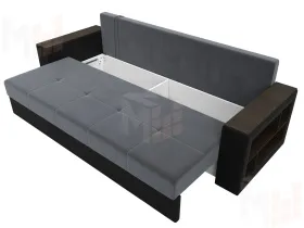 Диван прямой Дубай Лайт ( Серый;Черный )