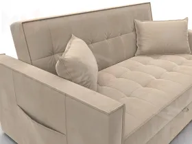 Диван прямой Лига-104 (140) ( SEVEN 729 бежевый )