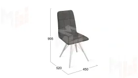 Стул Аспен К3 Белый матовый, Велюр Duna Steel