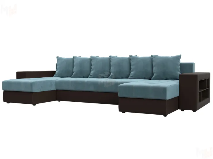 Диван П-образный Дубай полки справа