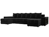 Диван П-образный Дубай полки справа