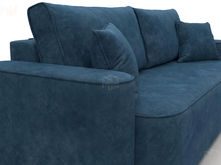 Диван прямой Лига-118 НПБ ( BRUT 11 синий )