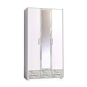 Шкаф для одежды и белья Айрис 444 Белый/Статуарио