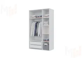 Шкаф Бостон 1200 (белый) 2 ящика