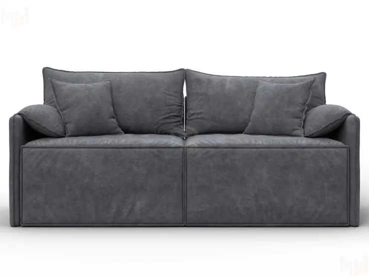 Диван прямой модульный Лига-106 ( BRUT 16 темно-серый )