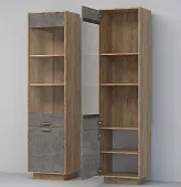 Пенал ПС-1 ПД Эго Дуб Крафт Золотой/Камень Темный  