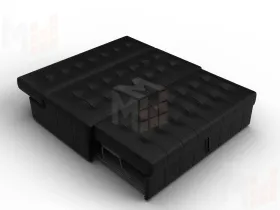 Диван прямой Лига-107 (140) ( GRIFON 18 черный )