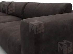 Диван угловой Лига-066 НПБ Лонг угол левый ( BRUT 17 коричневый )