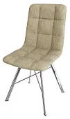 Стул Чили (замша бежевая, ноги хром)