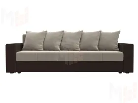 Диван прямой Дубай Лайт полки слева ( Бежевый\Коричневый )