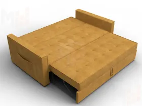 Диван прямой Лига-104 (160) ( BRUT 10 желтый )