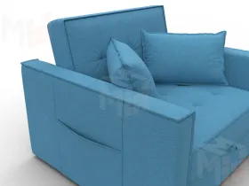 Кресло-кровать Лига-104 (80) ( Амур 10 голубой )