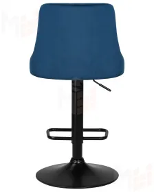 Стул барный DOBRIN JOSEPH BLACK (синий велюр (MJ9-117))
