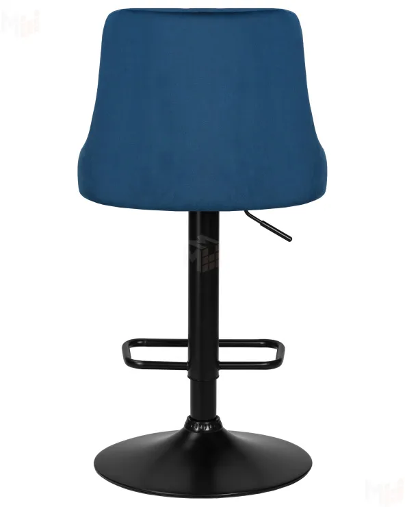 Стул барный DOBRIN JOSEPH BLACK (синий велюр (MJ9-117))