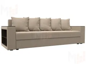 Диван прямой Дубай Лайт полки слева ( Бежевый )