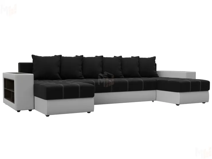 Диван П-образный Дубай полки слева