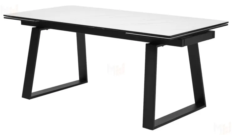 Стол VASTO 180 MARBLES KL-99 Белый мрамор матовый / черный каркас