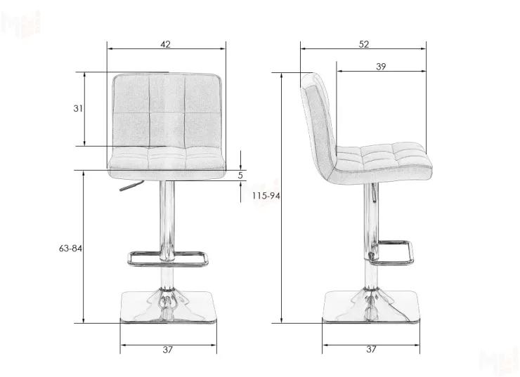 Стул барный DOBRIN DOMINIC (зеленый велюр (MJ9-88))