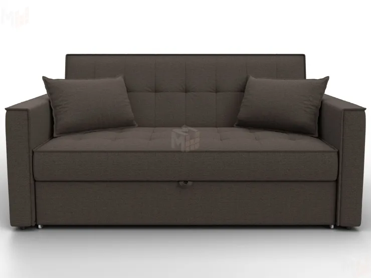 Диван прямой Лига-104 (140) ( Амур 05 коричневый )