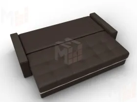 Диван прямой с декором Лига-096 НПБ ( Коричневый;Бежевый )