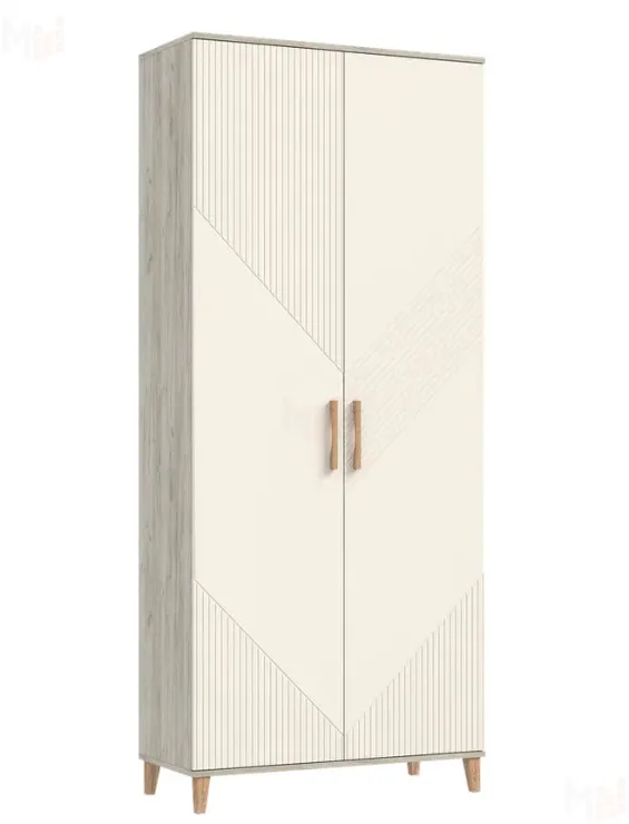 Шкаф Ирис для прихожей Кашемир/Дуб Крафт серый.