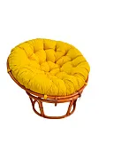 Кресло Папасан 23/01 с желтой подушкой