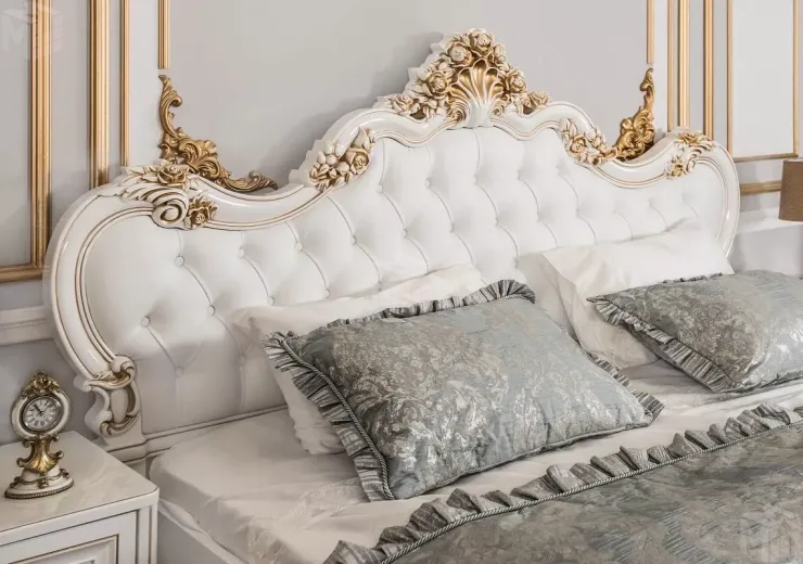 Кровать Натали 180х200 см белый глянец