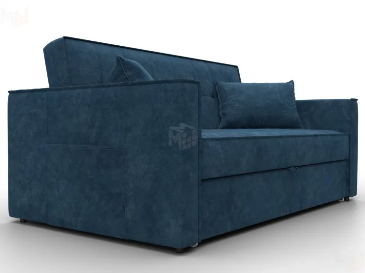 Диван прямой Лига-104 (140) ( BRUT 11 синий )