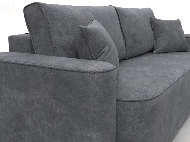 Диван прямой Лига-118 НПБ ( BRUT 16 темно-серый )