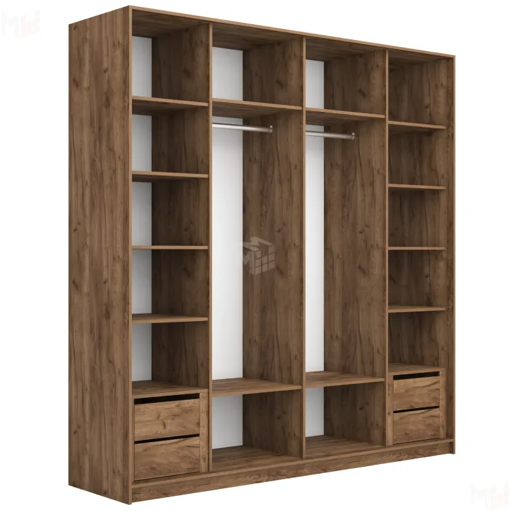 Шкаф-купе Прайм Широкий 2-х дверный 220 см, Крафт табачный/Черное стекло