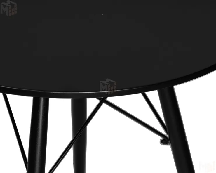 Стол обеденный DOBRIN CHELSEA`80 BLACK (столешница черная, основание черное) Стол обеденный DOBRIN CHELSEA`80 BLACK (столешница черная, основание черное)