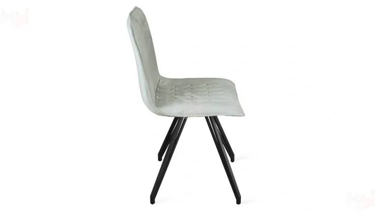 Стул Хьюго К4 Черный муар, Велюр Confetti Silver