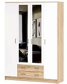 Шкаф Квадро Беатрис Сонома-Белый глянец