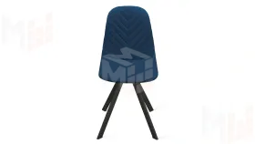 Стул Шерри К2 Черный муар, Велюр Confetti Blue