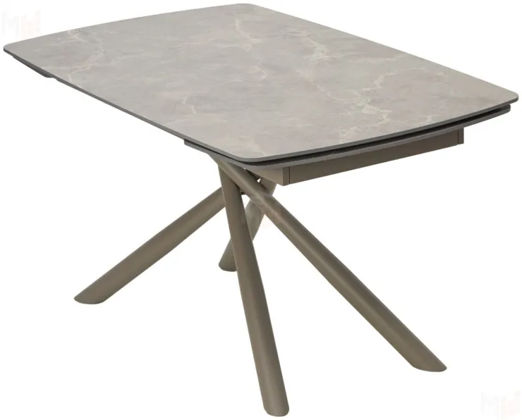 Стол RIVOLI 140 MATT LATTE STONE SOLID CERAMIC / TAUPE