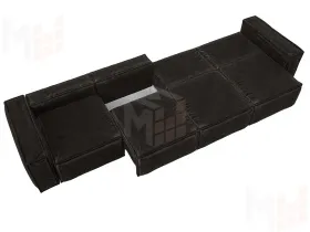 Диван прямой Лига-081 НПБ МегаЛонг ( BRUT 17 коричневый )