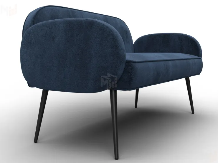 Диван прямой Лига-086 ( TOWER 13 синий )