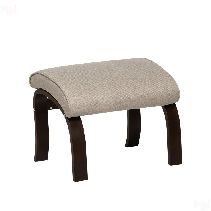 Пуф Leset Универсальный с кантом (Орех текстура/Malmo 05 (бежевый), кант Malmo 05 (бежевый))