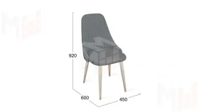 Стул Франк (конус) исп. 2 - ДП2-30 Капучино матовый/Микровелюр Catania Silver (серый)