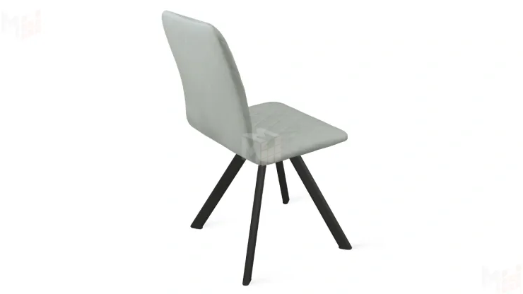 Стул Стенли К2 Черный муар, Велюр Confetti Silver