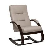 Кресло-качалка Leset Милано 2.0 (Орех текстура/Malmo 05 (бежевый))