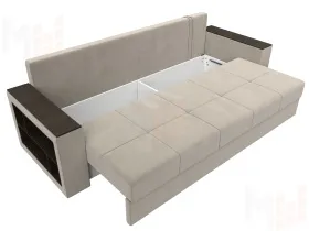Диван прямой Дубай Лайт полки слева ( Бежевый )