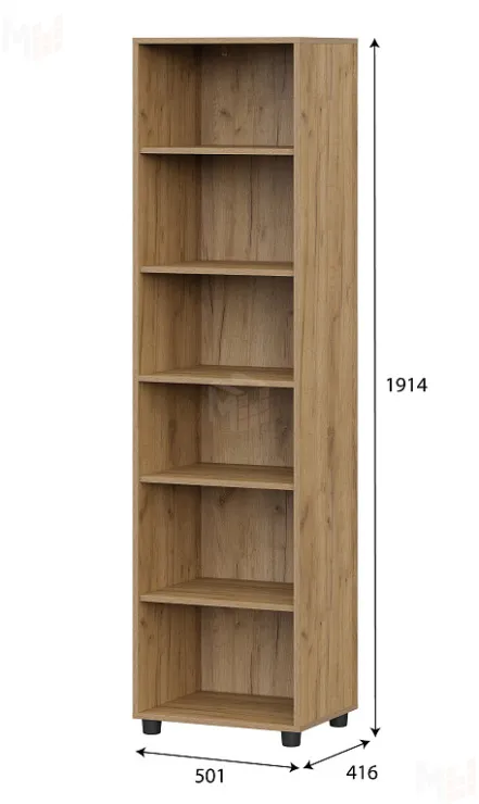 Пенал глухой Милан Дуб Золотой/Олива Софт