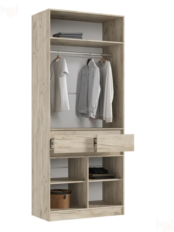 Шкаф Роджина 2-х створчатый (крафт серый/кашемир)