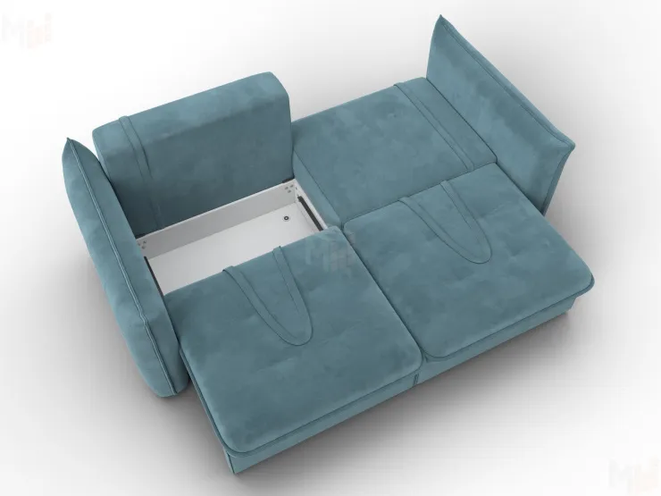 Диван прямой Лига-100 НПБ ( SEVEN 113 бирюзовый )